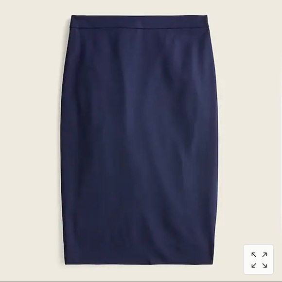 J. Crew Navy Wool No 2 Pencil Skirt Sz 8P - Picture 4 of 9